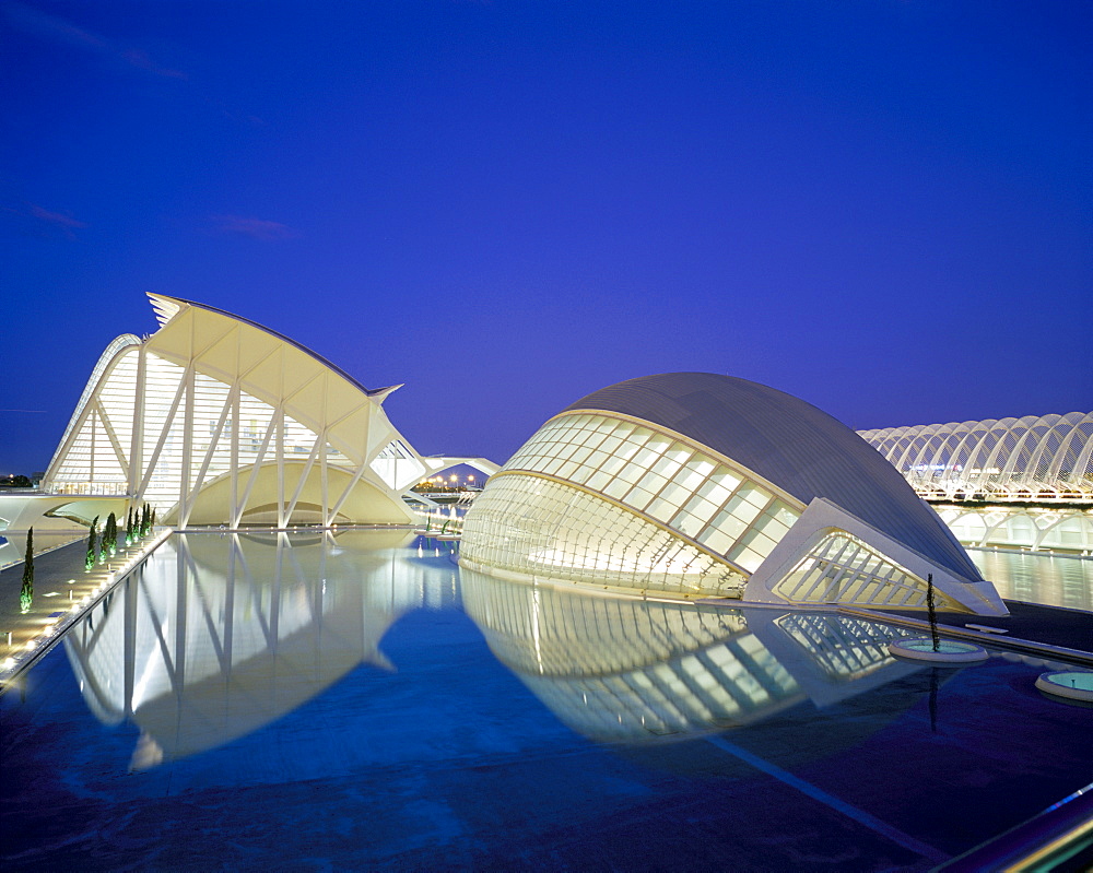 Hemisferic, planetarium and cinema, City of Arts and Sciences, architect Santiago Calatrava, Valencia, Spain, Europe