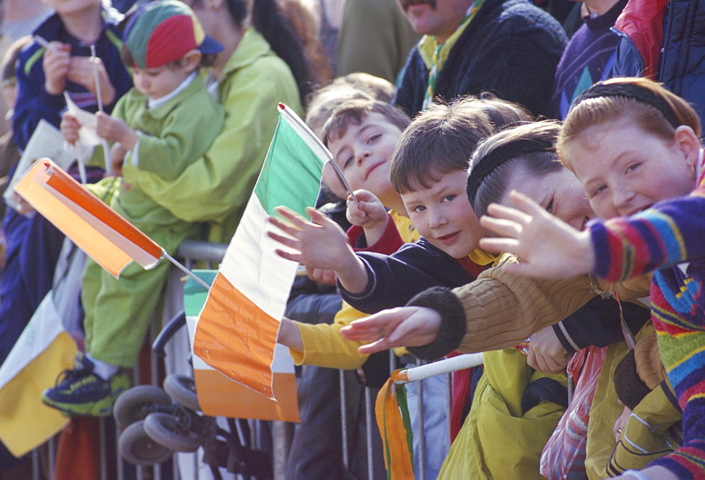 St. Patrick's parade, Patrick Street, Dublin, County Dublin, Eire (Ireland), Europe