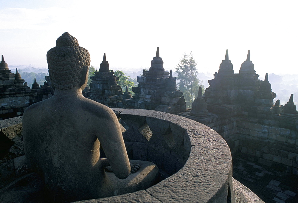 Arupadhatu Buddha, 8th century Buddhist site of Borobudur, UNESCO World Heritage Site, island of Java, Indonesia, Southeast Asia, Asia