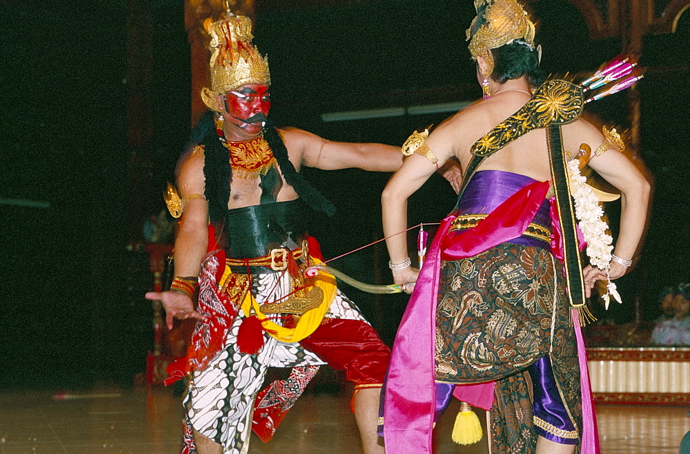 Performance of the Hindu epic, Ramayana, Palais Princier, Yogyakarta, island of Java, Indonesia, Southeast Asia, Asia