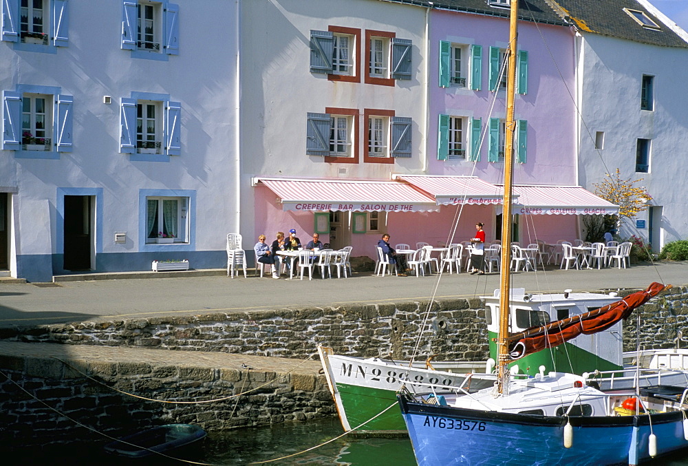 Port Sauzon, Belle Ile en Mer, Breton Islands, Morbihan, Brittany, France, Europe