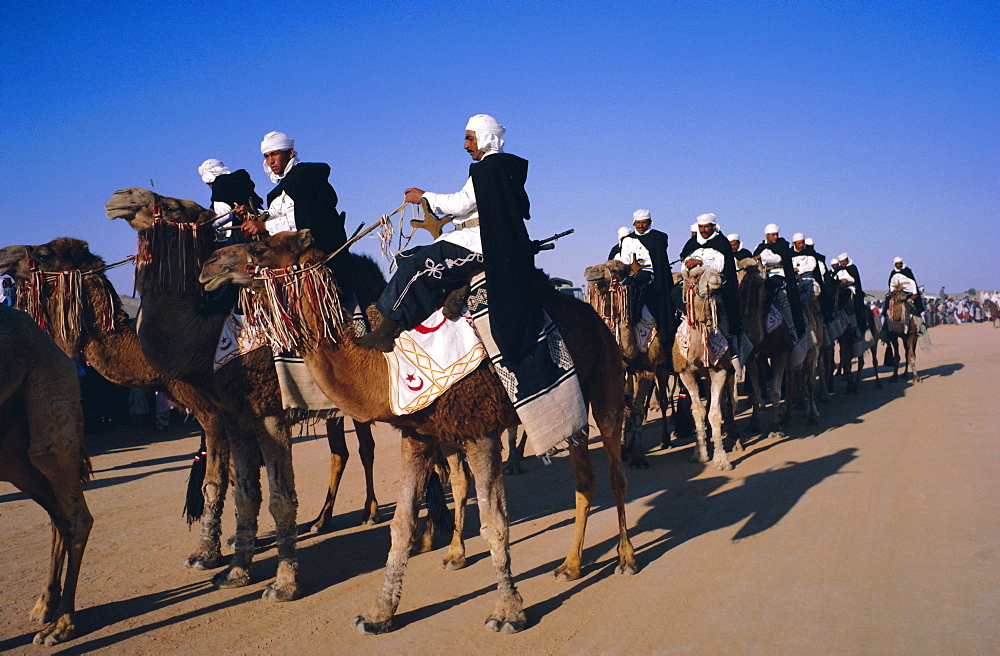 Meharistes (camel riders) Tataouine Oasis, Tunisia, North Africa