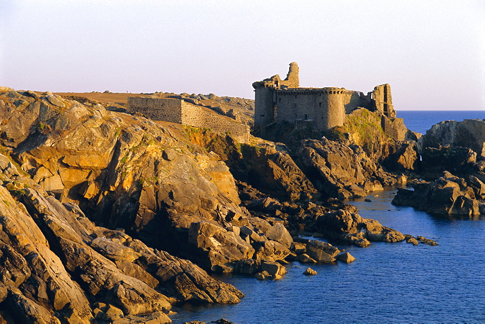 The Old Castle, 19th century, on the south coast of Ile d'Yeu, Yeu Island, Vendee, France