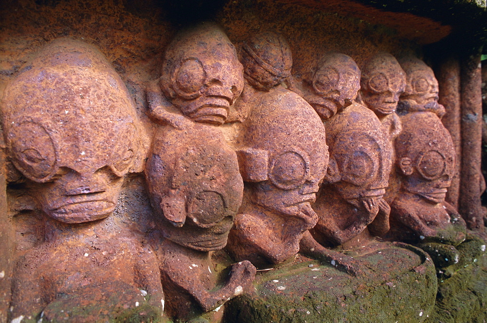 Ancient me'ac (Maori temple), Taiohae Bay, Nuku Hiva Island, Marquesas Islands archipelago, French Polynesia, South Pacific Islands, Pacific