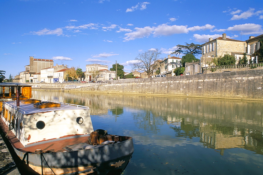 On the banks of the Baize River, village of Condom, Gers, Gascoigne (Gascony), Midi-Pyrenees, France, Europe