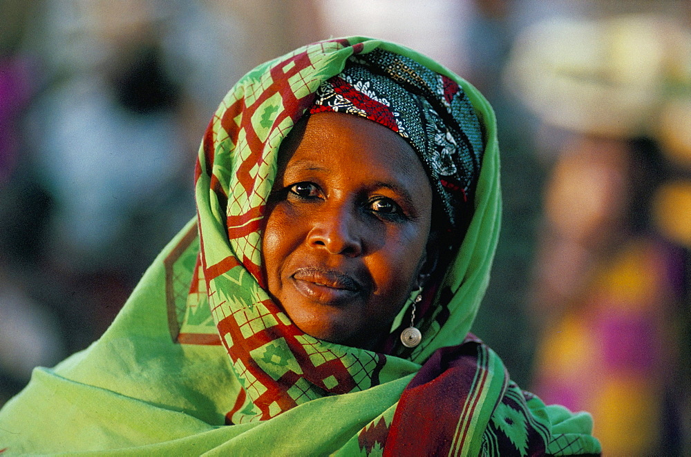 Portrait of a woman, Natintigou village, Benin (Dahomey), Africa