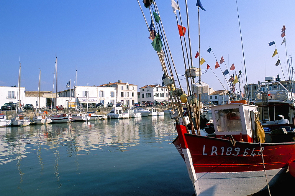 Port basin, Commune de La Flotte, Ile de Re, Charente Maritime, France, Europe