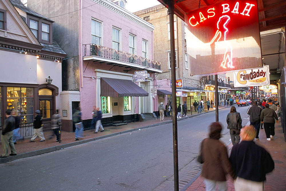 Bourbon Street, French Quarter, New Orleans, Louisiana, United States of America, North America