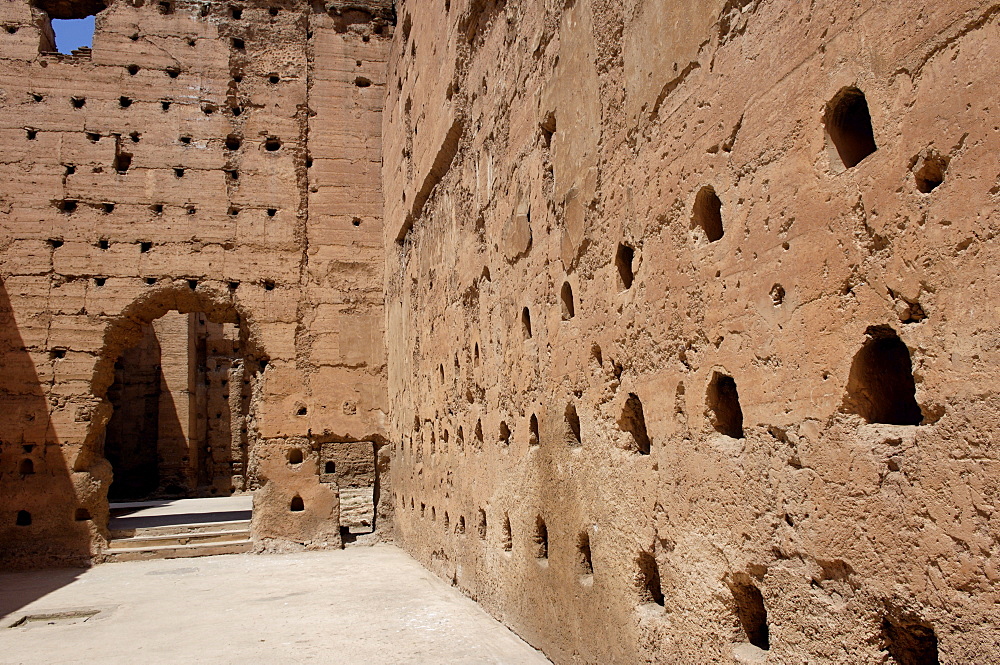 The Badia Palace constructed between 1578 and 1594 by sultan Ahmed Al Mansour Ad-dahbi of the Saadian dynasty, Marrakesh, Morocco, North Africa, Africa