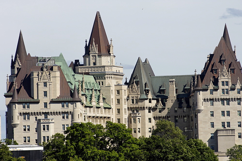 The Fairmont Chateau Laurier Hotel, a limestone building located in the heart of the capital, Ottawa, Ontario Province, Canada, North America