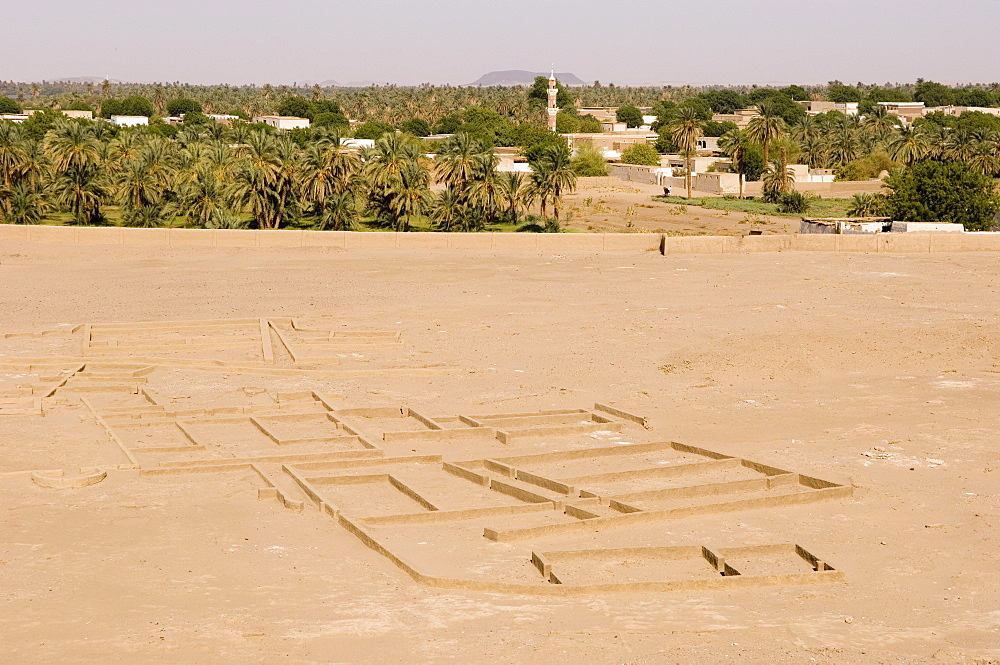 The early Nubian city of Kerma after excavation by the Swiss team of Professor Charles Bonnet of the University of Geneva, Sudan, Africa