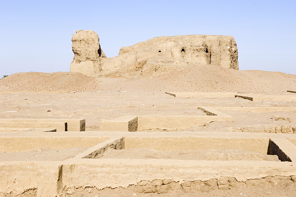 The early Nubian city of Kerma after excavation by the Swiss team of Professor Charles Bonnet of the University of Geneva, Suda, Africa