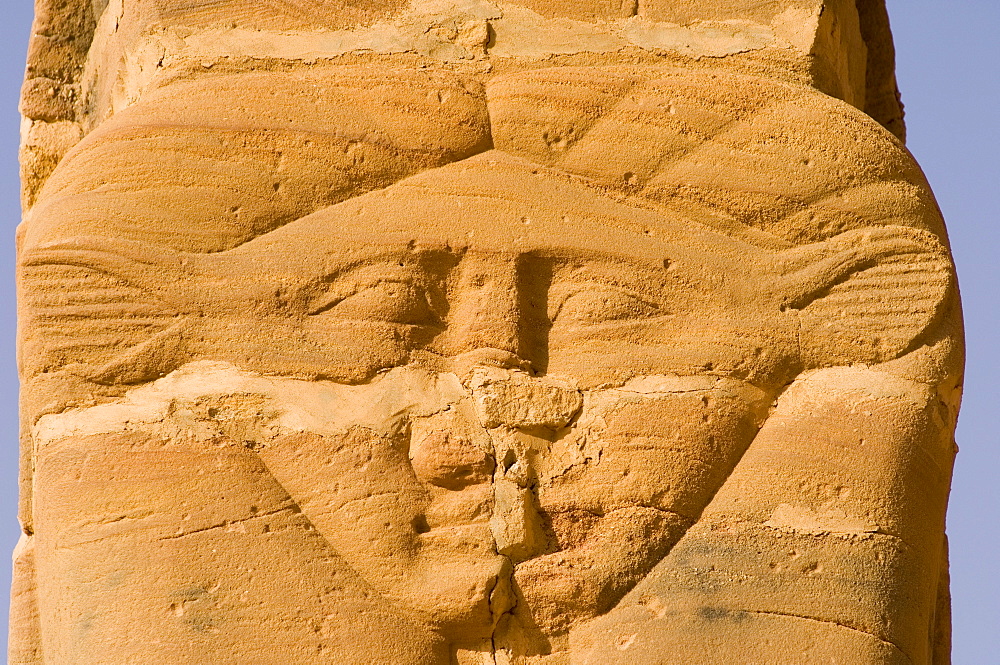 The standing columns of the temple of the goddess Mut at Jebel Barkal, UNESCO World Heritage Site, near Karima, Sudan, Africa