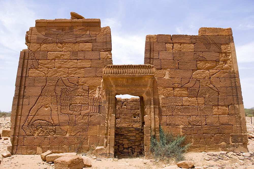 Temple of Apademak (the lion-god), erected in the 1st century AD by King Natekamani, Old Temple of Naga, The Kingdom of Meroe, Sudan, Africa