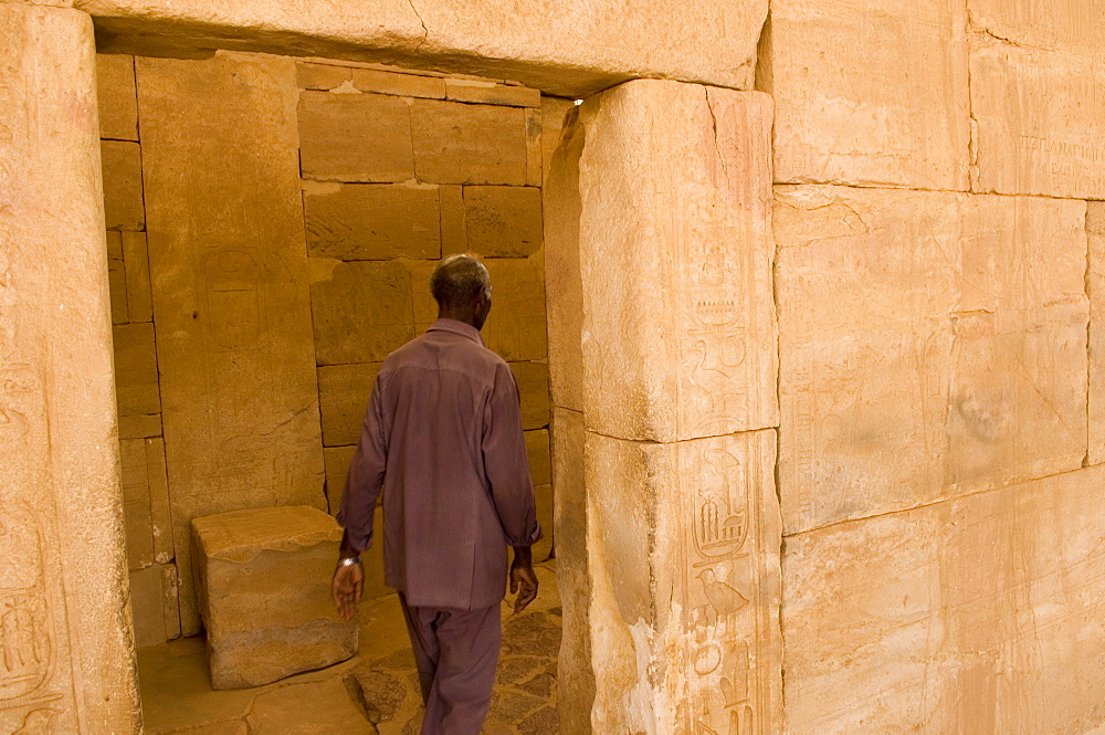 Reconstructed Nubian temples of Buhen and Semna, saved from land flooded by Lake Nasser, National Museum, Khartoum, Sudan, Africa