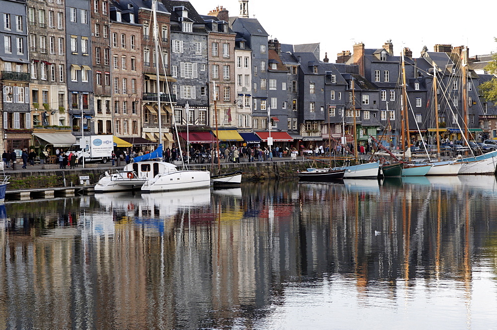 Honfleur Harbour, Calvados province, Normandy, France, Europe