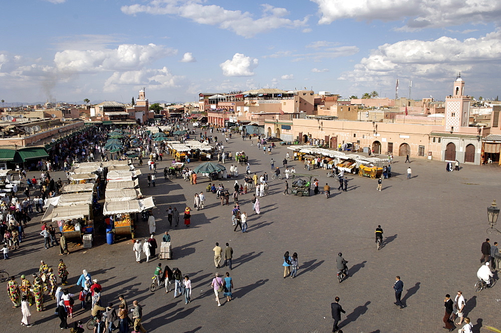 Jemaa el Fna square, medina, Marrakech, Morocco, North Africa, Africa