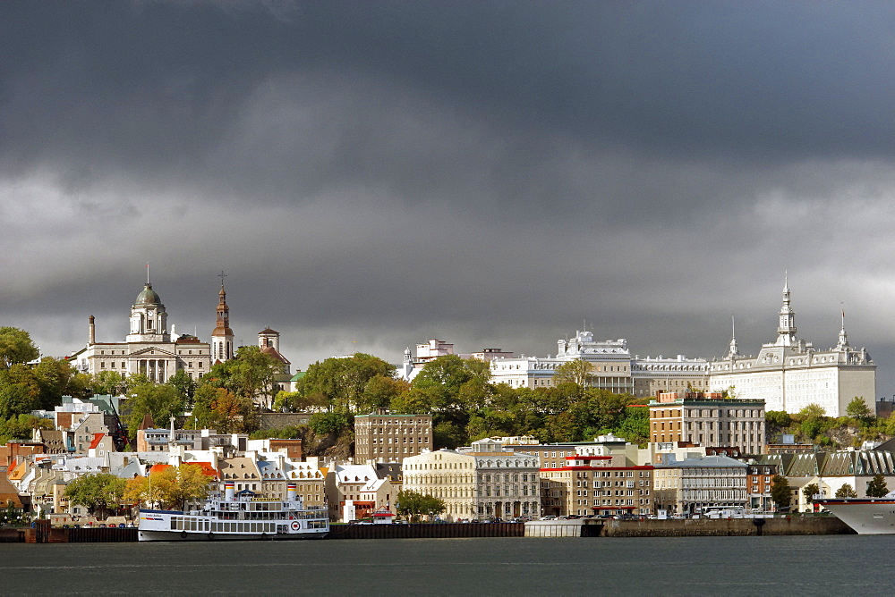 The bay of Quebec City on the St. Lawrence River, Quebec Province, Canada, North America