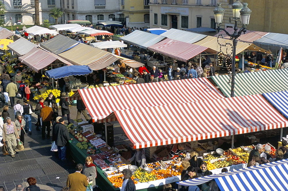 Flower market, Cours Saleya, Nice, Alpes-Maritimes, Provence, France, Europe