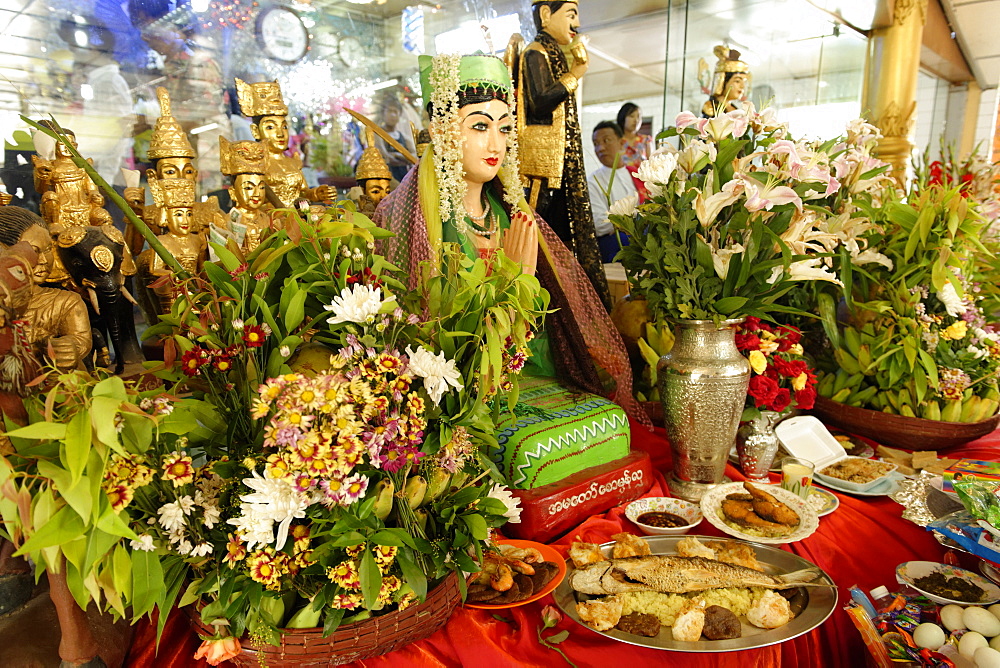 Nats altar during Festival of Ko Myo Shin, Pyin U Lwin (Maymyo), Mandalay Division, Republic of the Union of Myanmar (Burma), Asia 