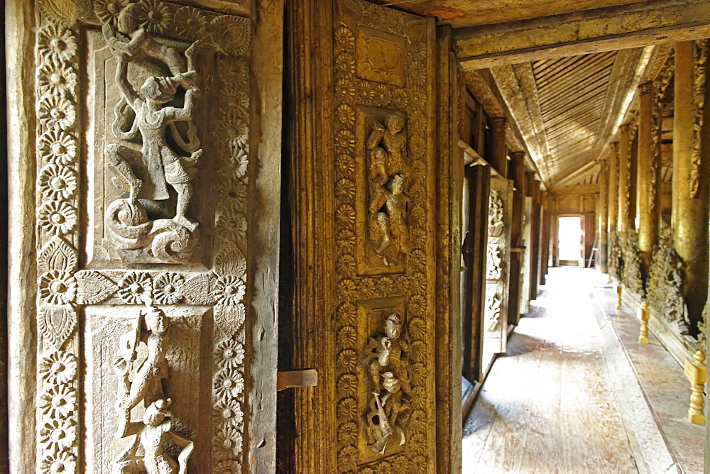 Shwenandaw Monastery, Mandalay city, Mandalay Division, Republic of the Union of Myanmar (Burma), Asia 