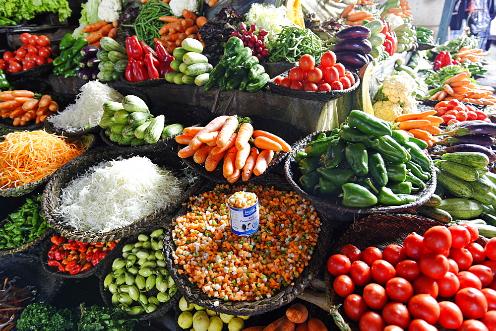 Vegetables in the market, Antsirabe, Vakinankaratra region, Madagascar, Africa 