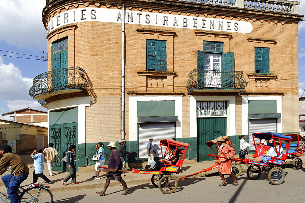 Rickshaws, Antsirabe, Vakinankaratra region, Madagascar, Africa 