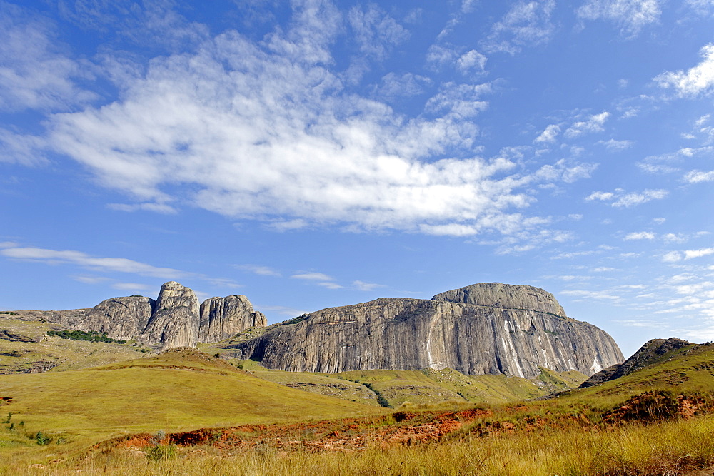 Ifandana rock, the place from which the Betsileo fell preferring death to Merina domination, Madagascar, Africa 