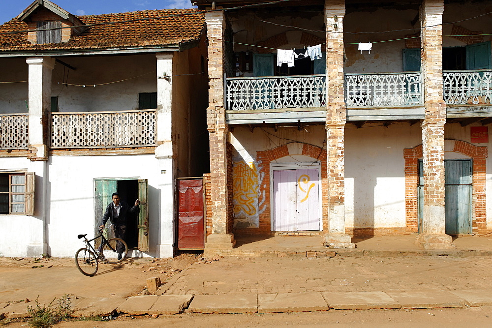 The main street, Ambalavao, southern part of the Central Highlands, Madagascar, Africa 