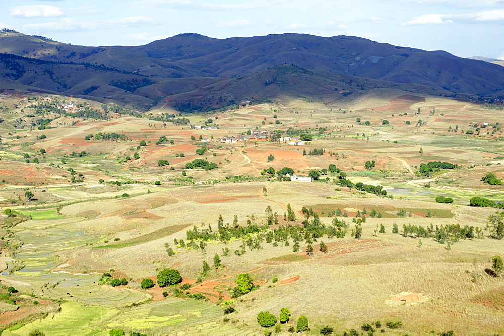 Landscape of the Highlands, Fianaranstoa region, Madagascar, Africa 