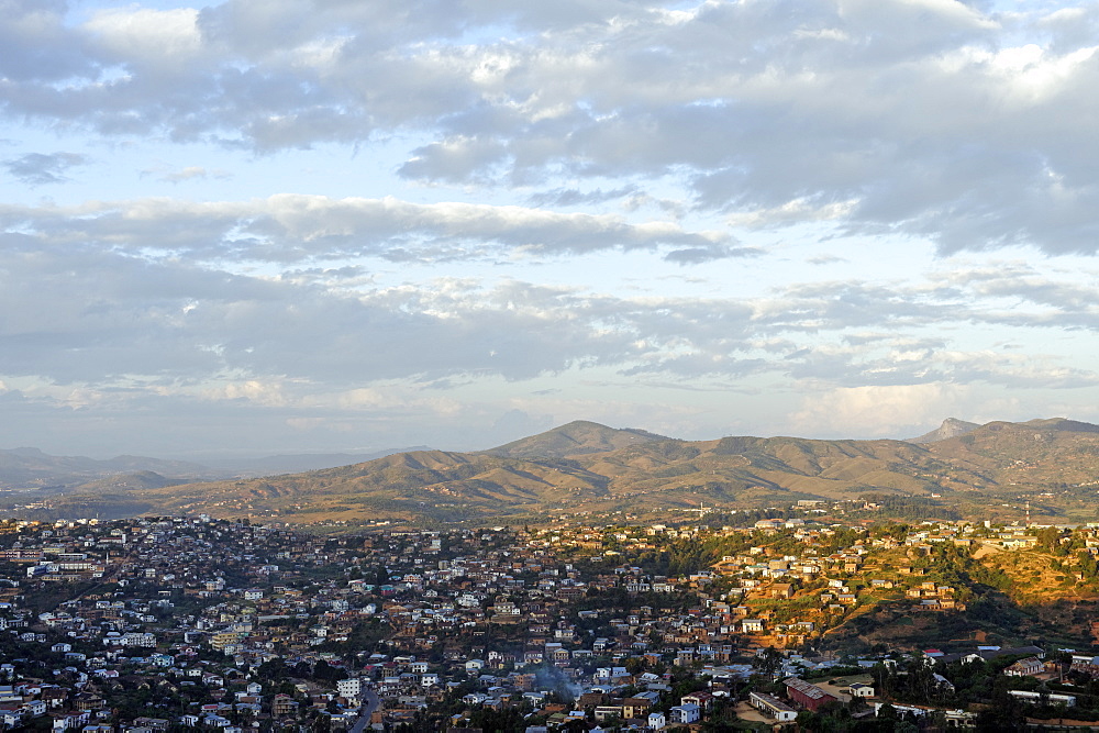 Overview from the upper town, Fianarantsoa, Madagascar, Africa 