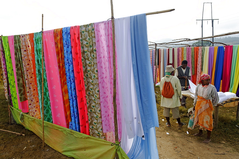 Friday market in the Betsileo country, around Fianarantsoa, Madagascar, Africa 