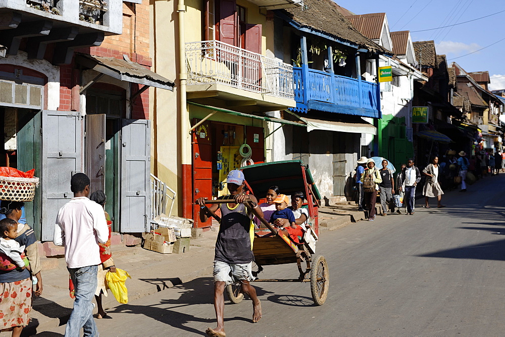 Ambositra, capital of the Amoroni Mania region, and of Ambositra District, Madagascar, Africa 