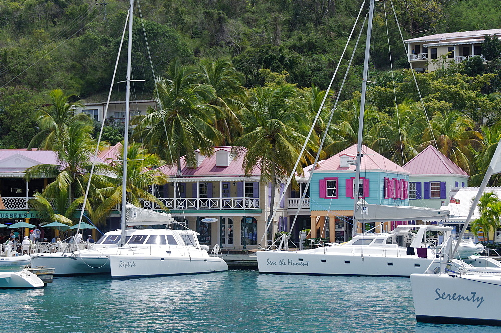 Great Harbour, Jost Van Dyke, the smallest of the four main islands of the British Virgin Islands, West Indies, Caribbean, Central America