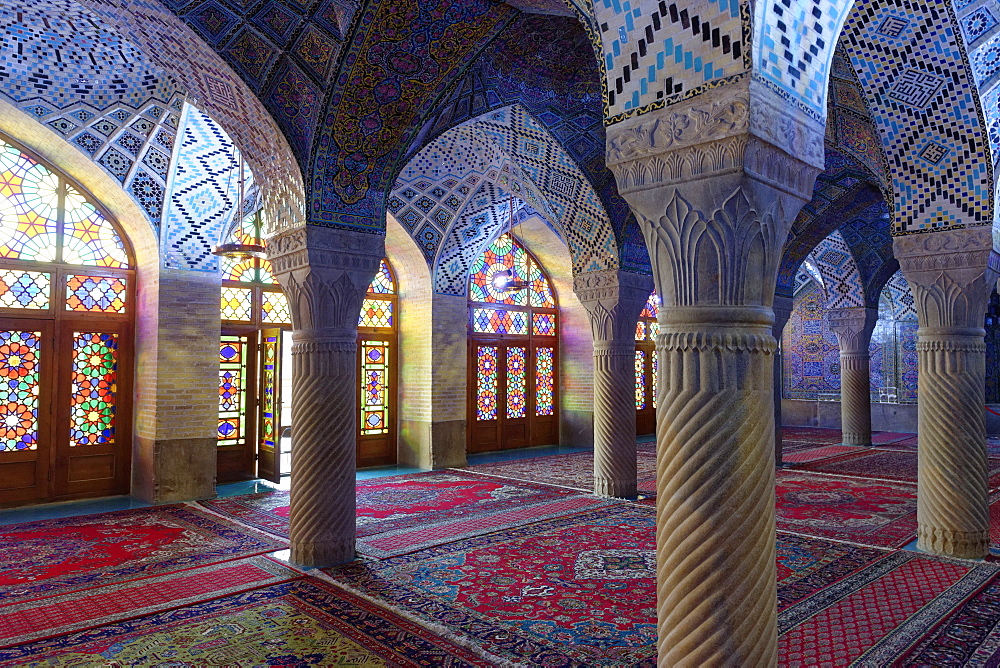 Nasir-ol-Molk Mosque (Rose Mosque), Shiraz, Iran, Middle East