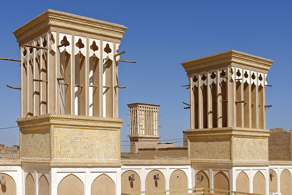 Windtower (wind catcher), Bagir, Yazd city, Iran, Middle East