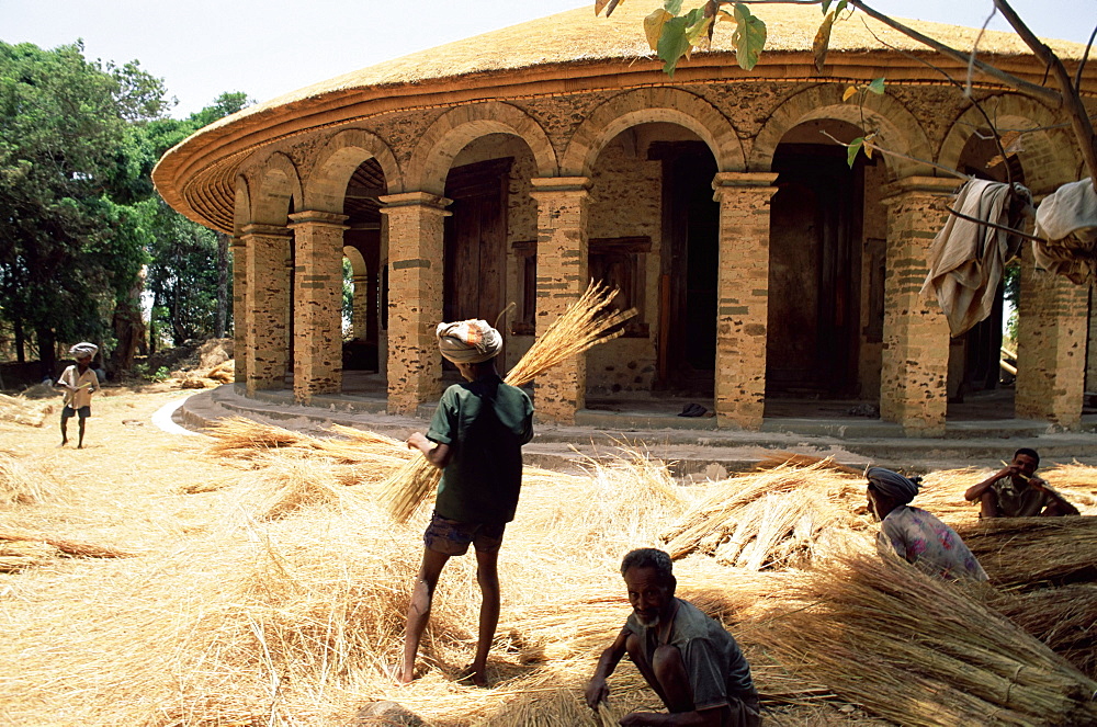 Christian church of Narga Selassie, island of Dek, Lake Tana, Gondar region, Ethiopia, Africa