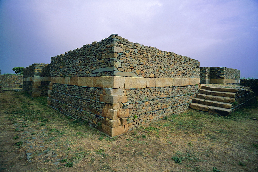 Palace of the Queen of Sheba, town of Axoum (Axum (Aksum), UNESCO World Heritage Site, Tigre region, Ethiopia, Africa