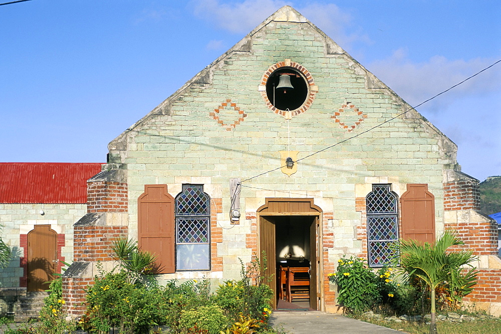 Anglican church, Liberta village, Antigua, Leeward Islands, West Indies, Caribbean, Central America