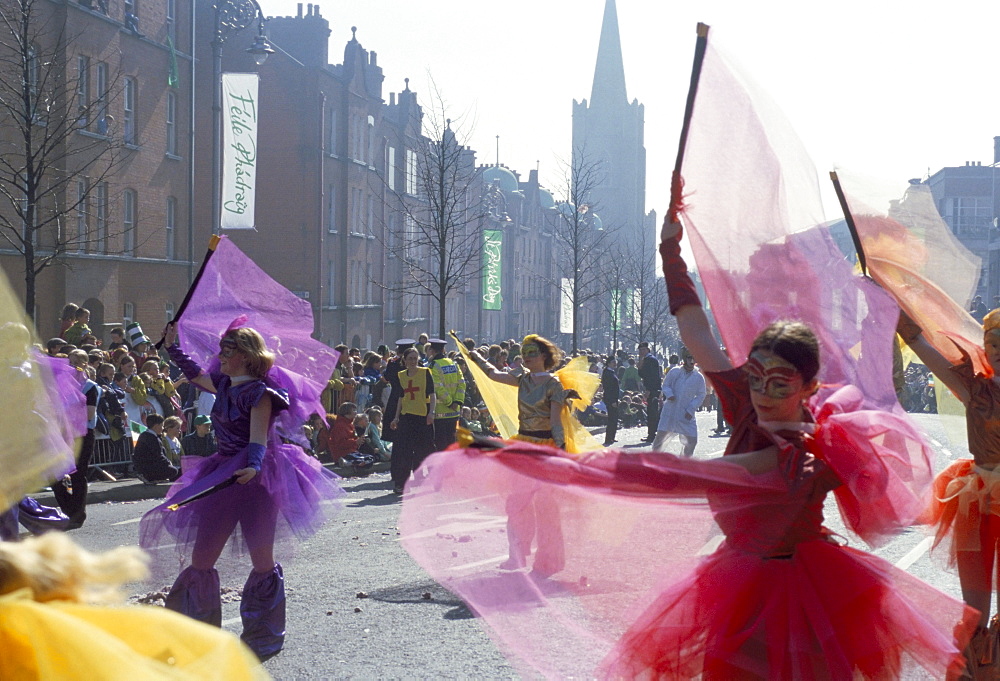 St. Patrick's parade, Patrick Street, Dublin, County Dublin, Eire (Ireland), Europe