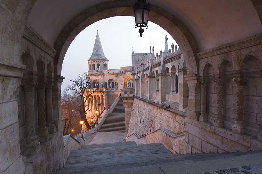 Fishermans Bastion, Castle Hill area, Budapest, Hungary, Europe