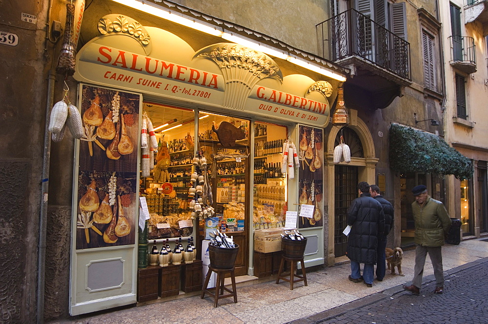 Food shop, Verona, Veneto, Italy, Europe