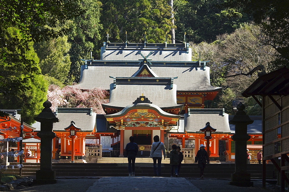 Kirishima jingu shrine, Kirishima National Park, Kagoshima prefecture, Kyushu, Japan, Asia