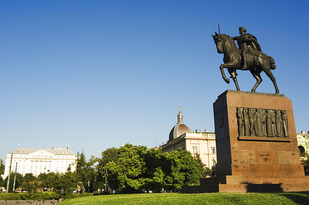 King Tomislav Equestrian Monument, Zagreb, Croatia, Europe