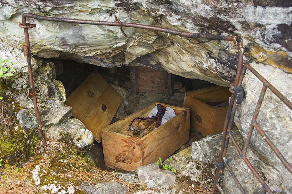 Cave mummies with unique mummification process including internal organs, Kabayan Town, The Cordillera Mountains, Benguet Province, Luzon, Philippines, Southeast Asia, Asia