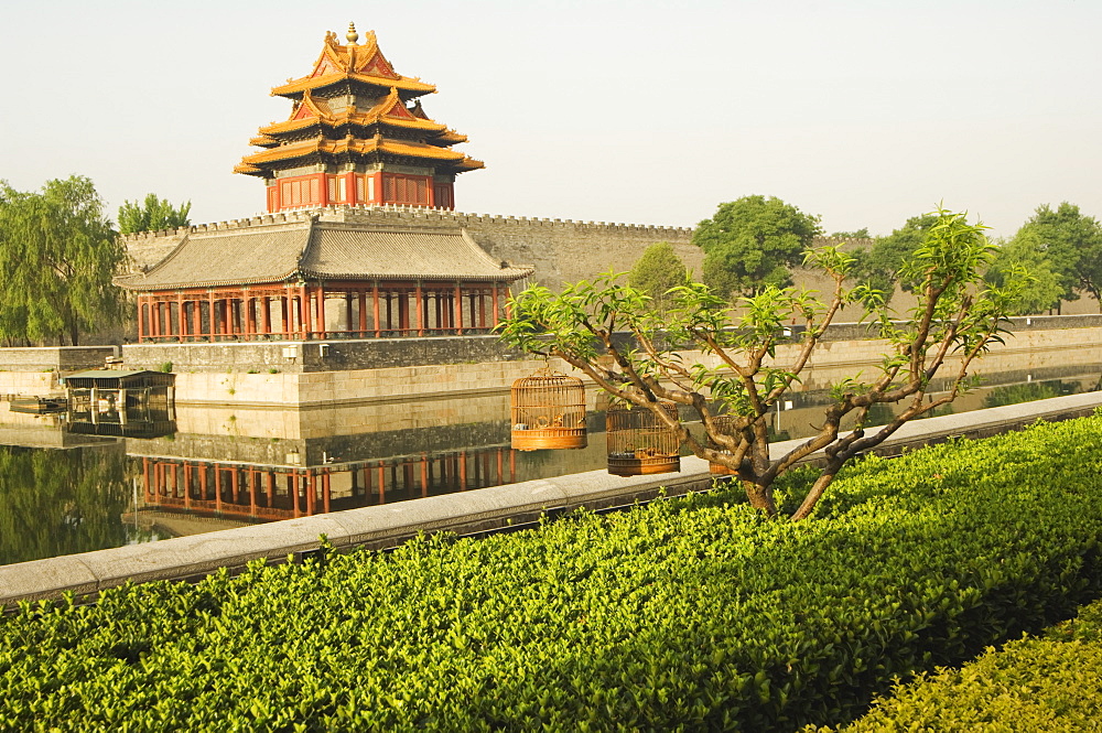 Wall tower of The Forbidden City Palace Museum, UNESCO World Heritage Site, Beijing, China, Asia