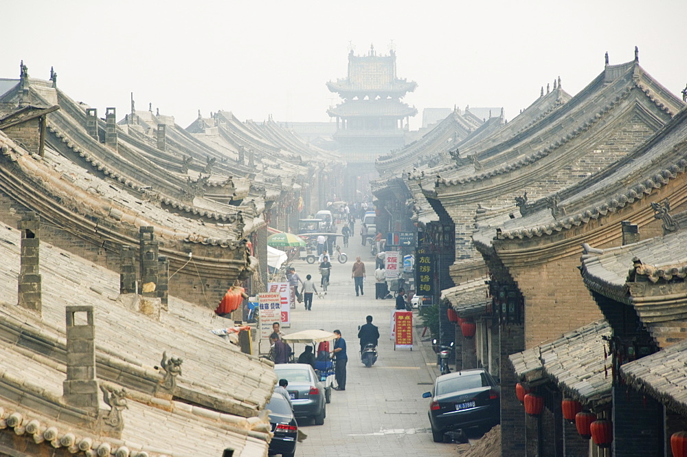 Historic old town buildings, UNESCO World Heritage Site, Pingyao City, Shanxi Province, China, Asia