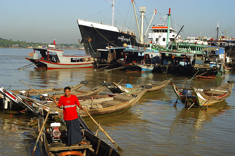 River taxis, Yangon (Rangoon), Myanmar (Burma), Asia