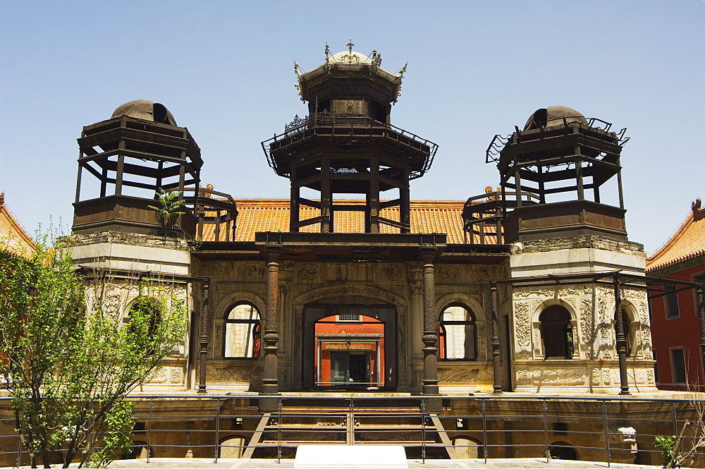 The Palace of Prolonging Happiness built in 1420 and destroyed by fire in 1845 located inside Zijin Cheng The Forbidden City Palace Museum, UNESCO World Heritage Site, Beijing, China,