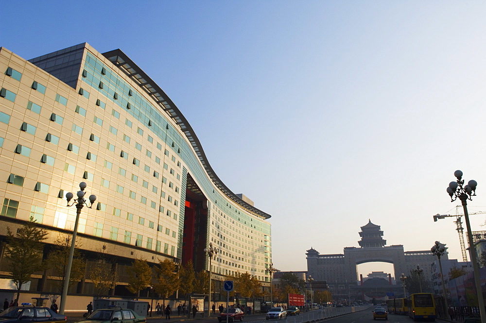 Modern architecture around Beijing West Train Station, Beijing, China, Asia